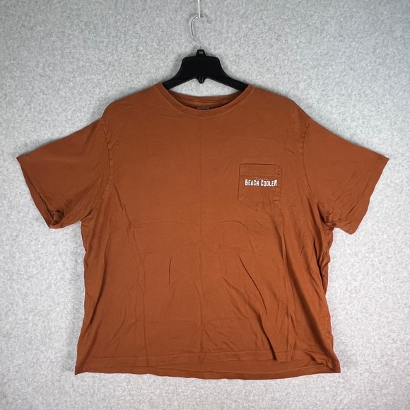 Rusty's Beach Cooler Shirt Men's 3XL Brown Graphic Tee Car Aloha Retro Casual - Picture 1 of 7